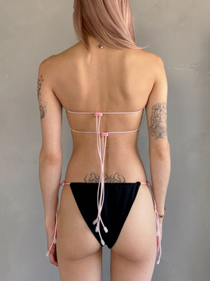 minimalist gathered bikini top