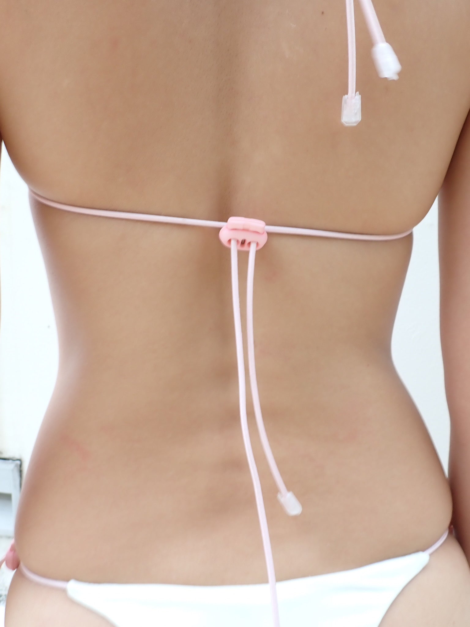 minimalist gathered bikini top