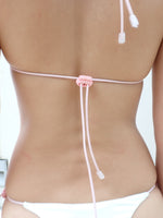 minimalist gathered bikini top