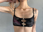 Black Scrap Bikini Top