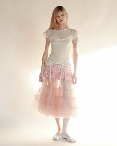gathered tule skirt