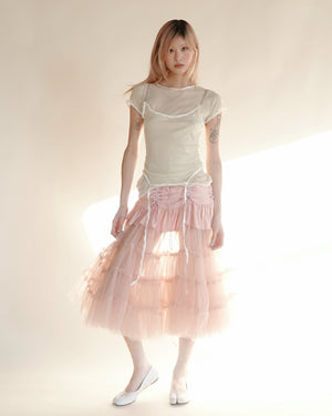 gathered tulle skirt