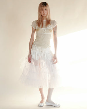 gathered tule skirt