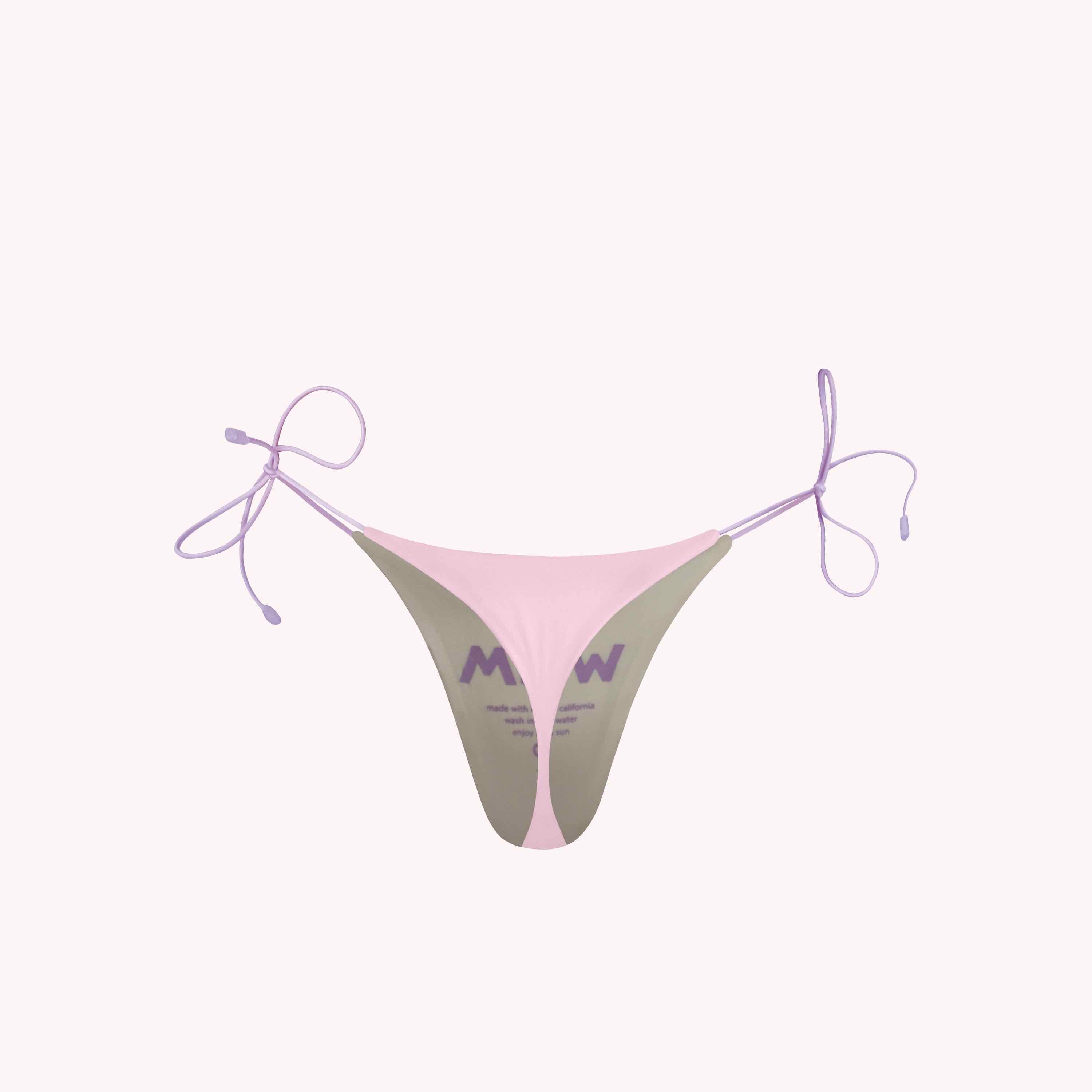 baby pink thong bikini bottom