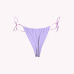 lavender purple gathered bikini bottom