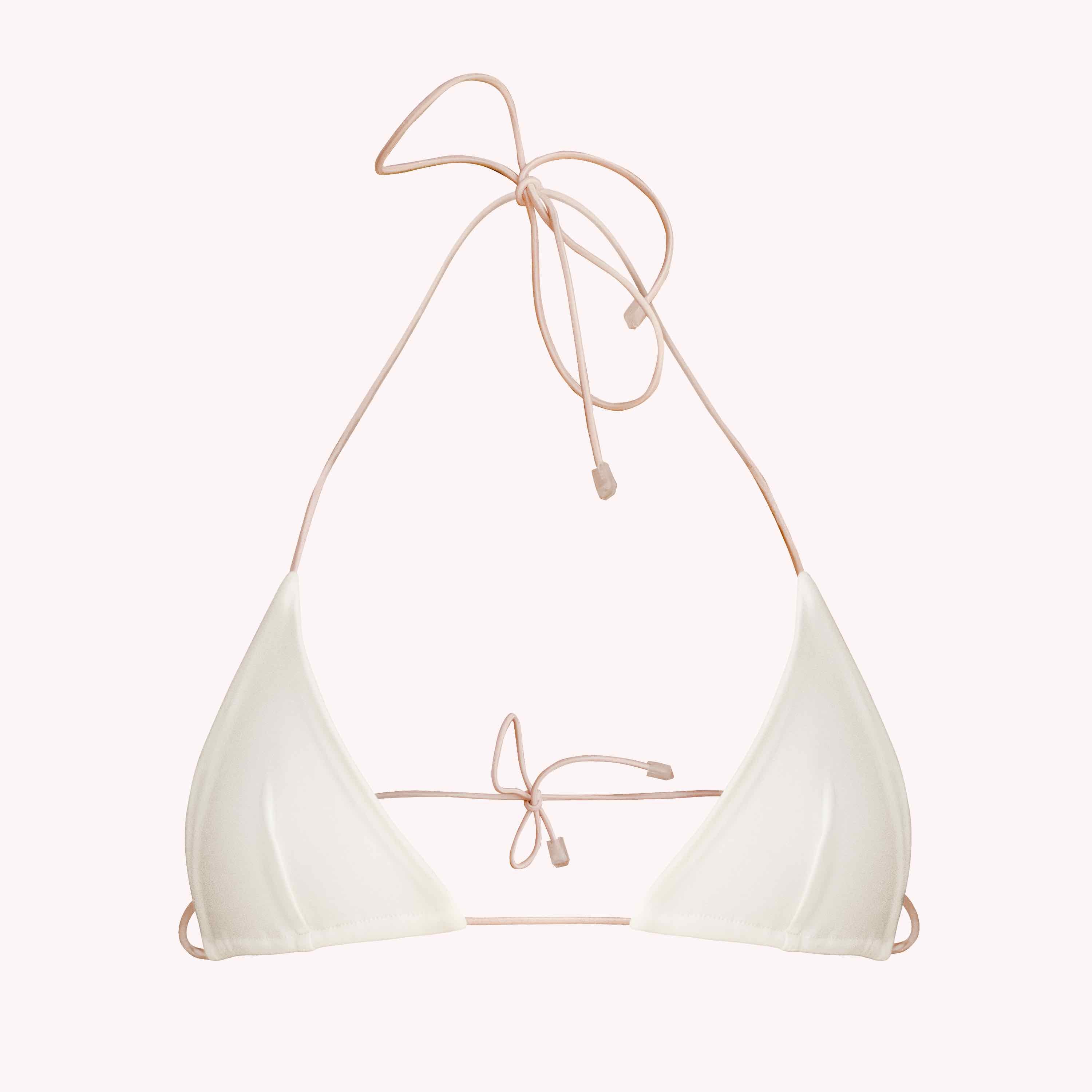 minimalist triangle bikini top