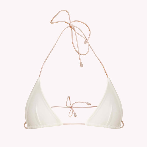 ivory white triangle bikini top – MEW SWIM