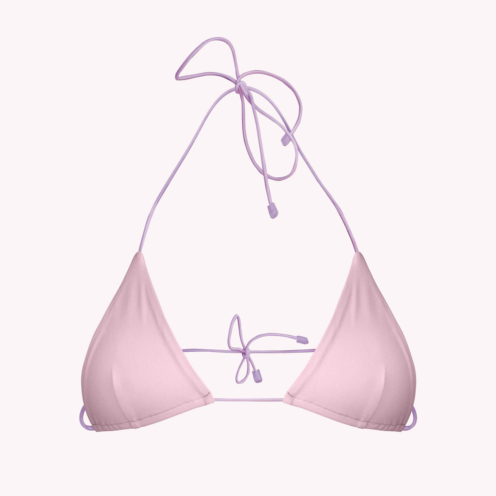 baby pink triangle bikini top
